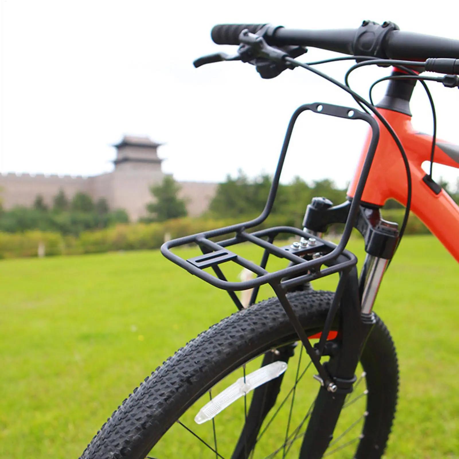 Porte-bagages avant de vélo en alliage d'aluminium pour VTT et vélo de route, support de transport pour bagages et pique-niques