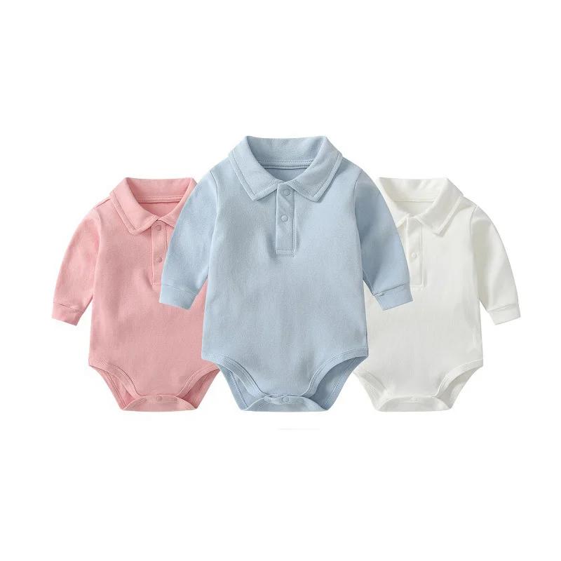 Vêtements pour bébés Polo à manches longues pour nouveau-né