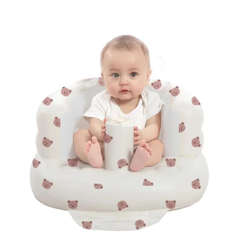 Siège gonflable pour bébés de 3 à 36 mois, pompe à air intégrée, canapé pour enfants, siège Bumbo pour apprendre à s'asseoir, pour l'alimentation, le camping