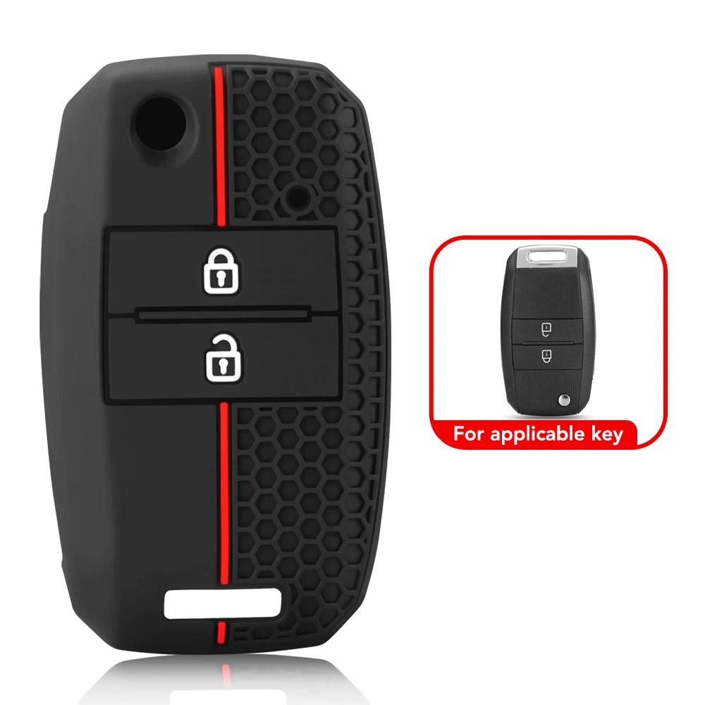 Coque de protection en Silicone pour clé de voiture, étui de protection pour KIA Ceed Picanto RIO 3 4 K2 K3 K4 K5 Sportege Optima Soul Sorento Forte Stinger Cerato 3