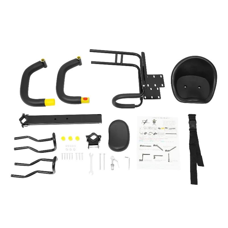 Siège enfant avant réglable pour vélo, NOUVEAU siège de vélo pour 1-5 ans, capacité de charge de 35 kg avec ceinture de sécurité et pédales