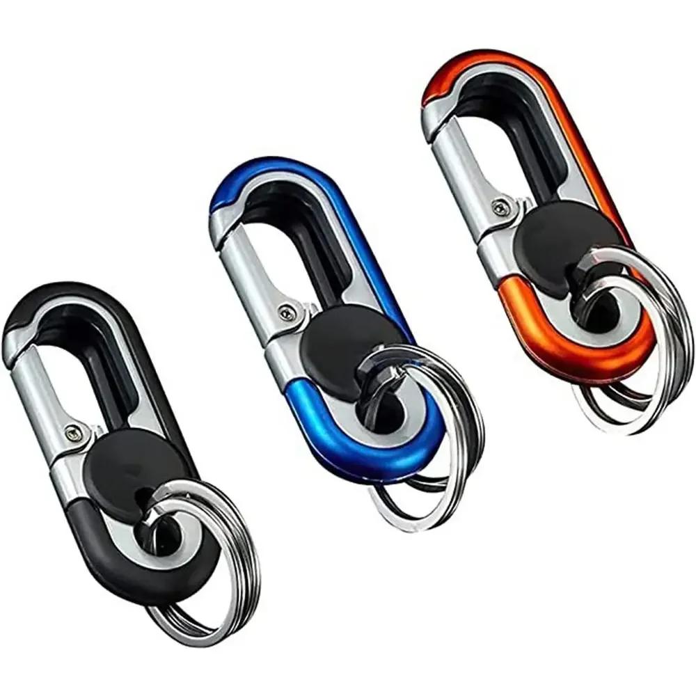 Porte-clés double anneau pour homme