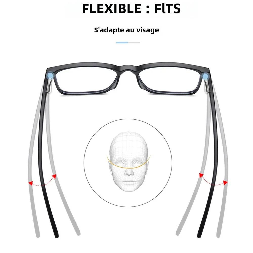 VIVIBEE 2026 Lunettes anti-lumière bleue carrées pour hommes