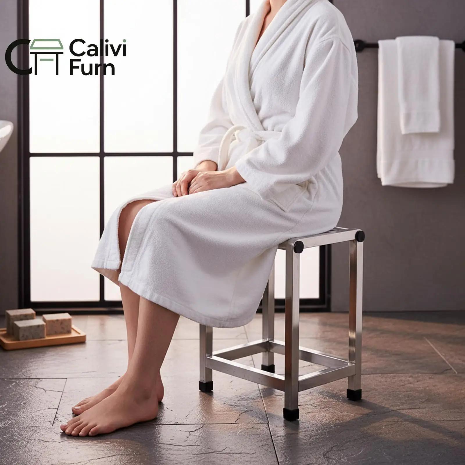 Tabouret de douche robuste et étanche, siège de spa, marchepied en acier inoxydable, chaise de soutien, banc de salle de bain pour cuisine, toilettes, soins aux personnes âgées