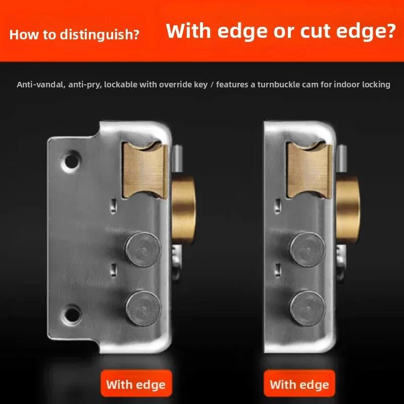 Serrures de porte extérieures en acier inoxydable, serrure de sécurité antivol, serrure de porte en bois à assurance Multiple avec clés, quincaillerie de meubles