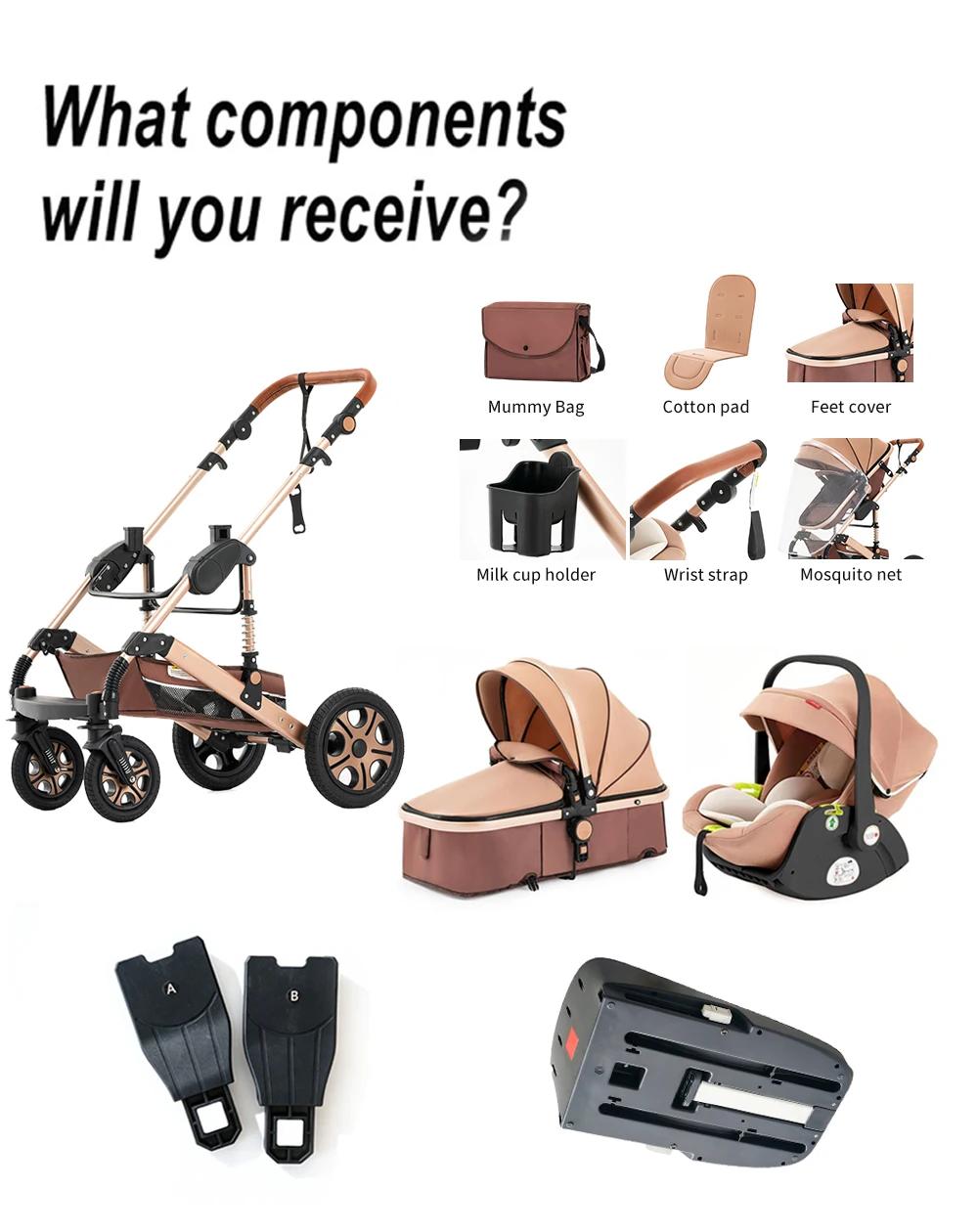 Poussette Standard Réversible 3 en 1 pour Bébé