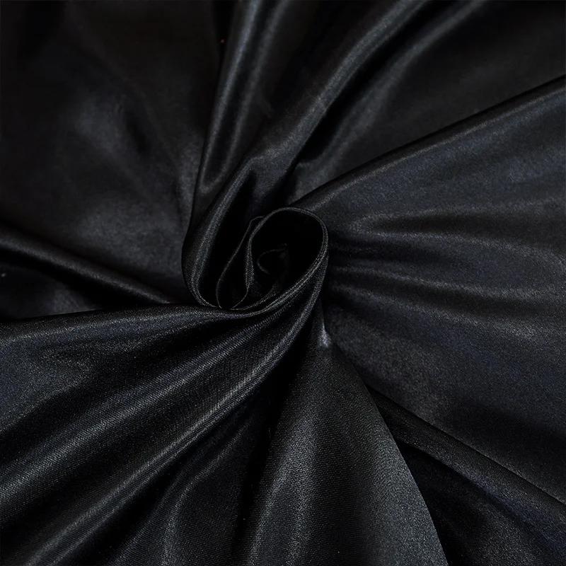 Draps de lit en Satin uni de couleur unie, draps plats pour chambre à coucher, literie non incluse, taie d'oreiller, 1 pièce