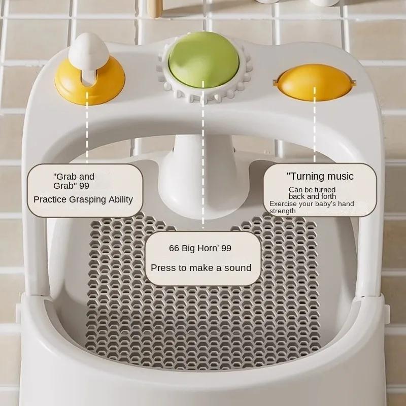 Siège de bain pour bébé de 6 mois vers le haut – Sièges de baignoire pour bébés assis avec une tasse de rinçage