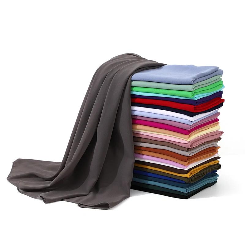 Foulard Hijab en mousseline de soie pour Femme