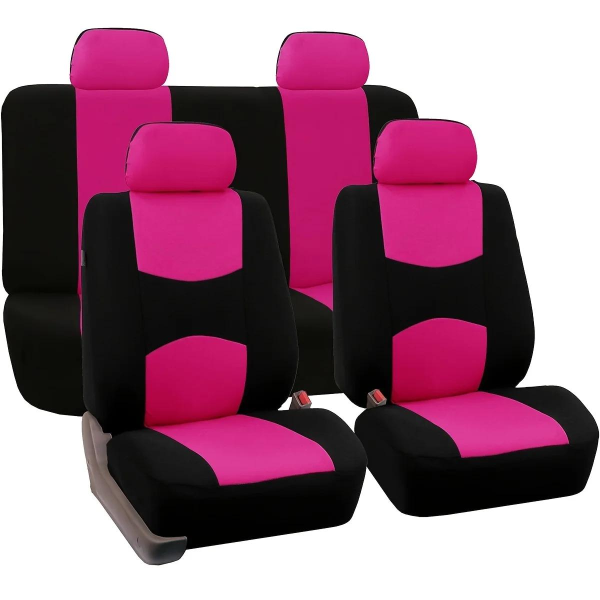 Housse de siège de voiture universelle 5 places avec coussin intérieur - adaptée aux voitures, camions et SUV - durable imperméable et facile à nettoyer