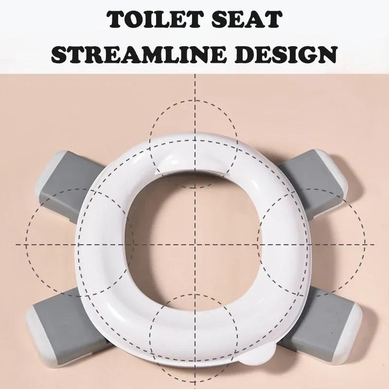 Pot de voyage portable 3-en-1 pliable bébé - Siège toilette silicone sécurité apprentissage propreté extérieur