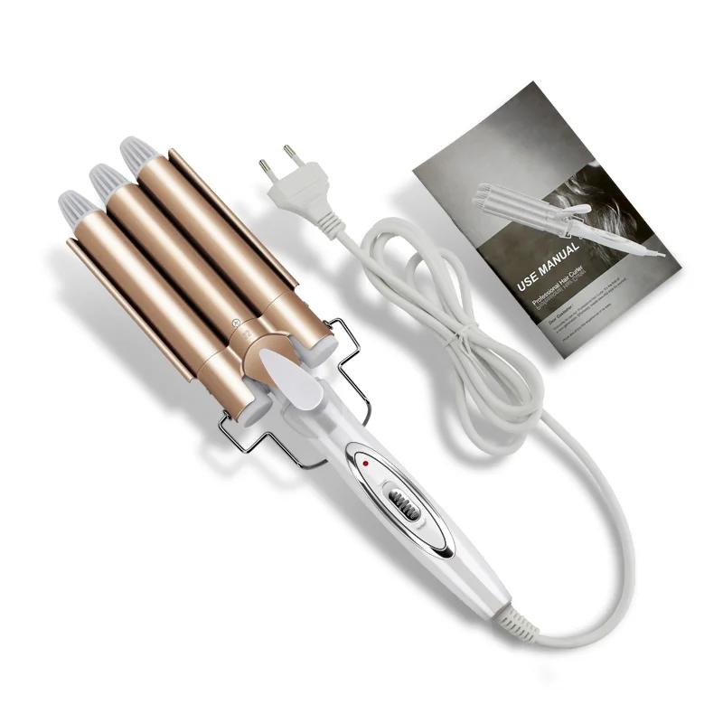 Outils professionnels pour cheveux fer à friser en céramique Triple baril coiffeur