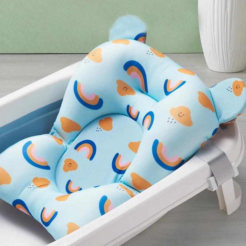 Tapis de Support de siège de bain pour bébé, coussin de baignoire de sécurité pour douche, baignoire inclinable pour nouveau-né, antidérapant, doux et confortable, coussin corporel, articles pour bébé