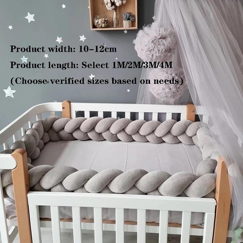 1-4M bébé pare-chocs lit tresse noeud oreiller coussin pare-chocs pour bébé berceau protecteur lit pare-chocs chambre décor berceau literie tresse ensemble