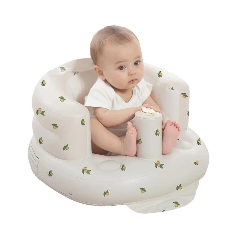 Siège gonflable pour bébés de 3 à 36 mois, pompe à air intégrée, canapé pour enfants, siège Bumbo pour apprendre à s'asseoir, pour l'alimentation, le camping