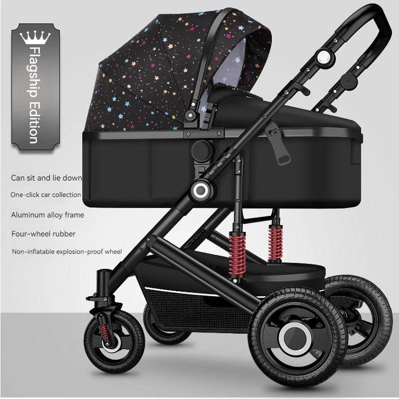 Poussette de Luxe Légère 2 en 1 pour Bébé