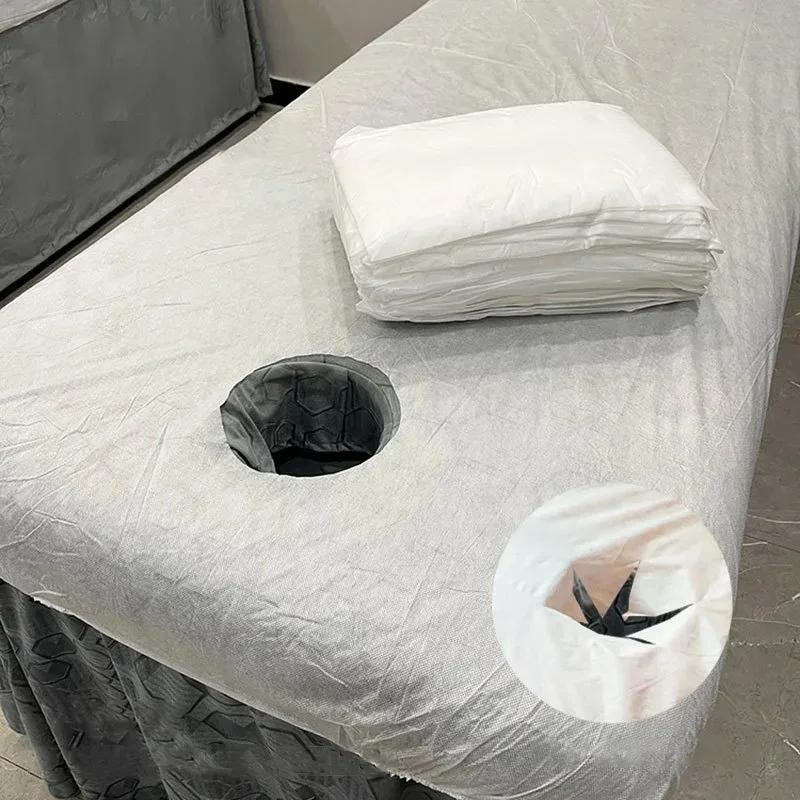 Couvre-lit élastique respirant en tissu non tissé doux pour salon de beauté