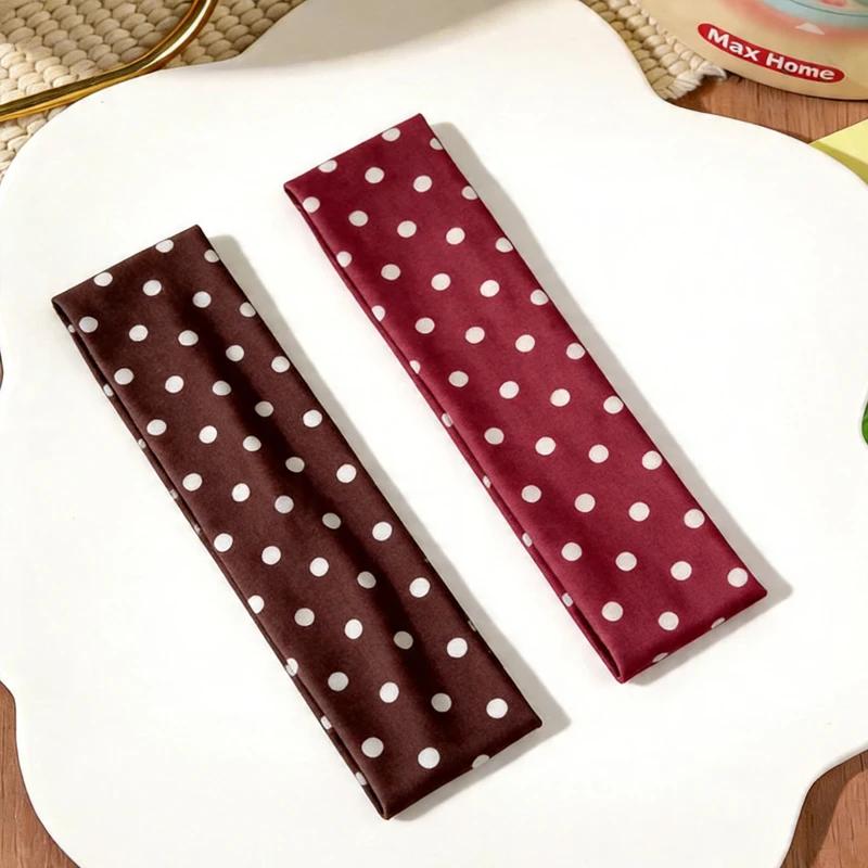 Bandeau en tissu à pois pour femme