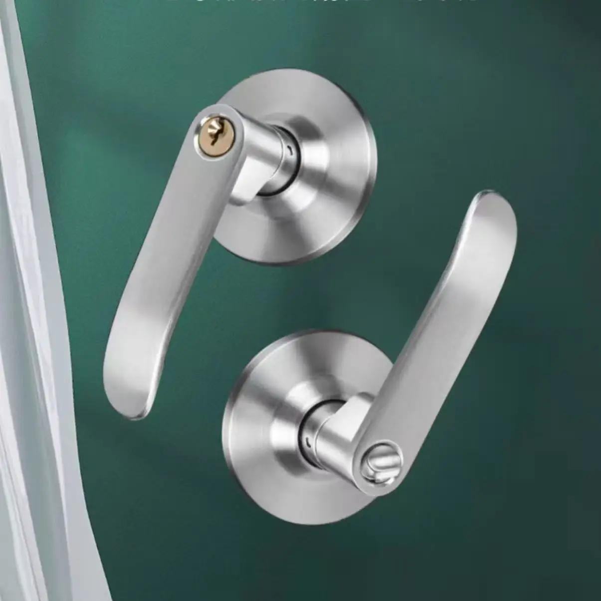 Poignée de porte ronde avec serrure de sécurité pour portes coulissantes d'entrée