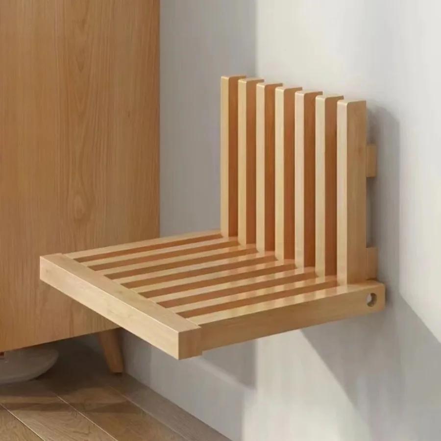 Sièges de douche montés au mur chaise murale pliable en bois banc