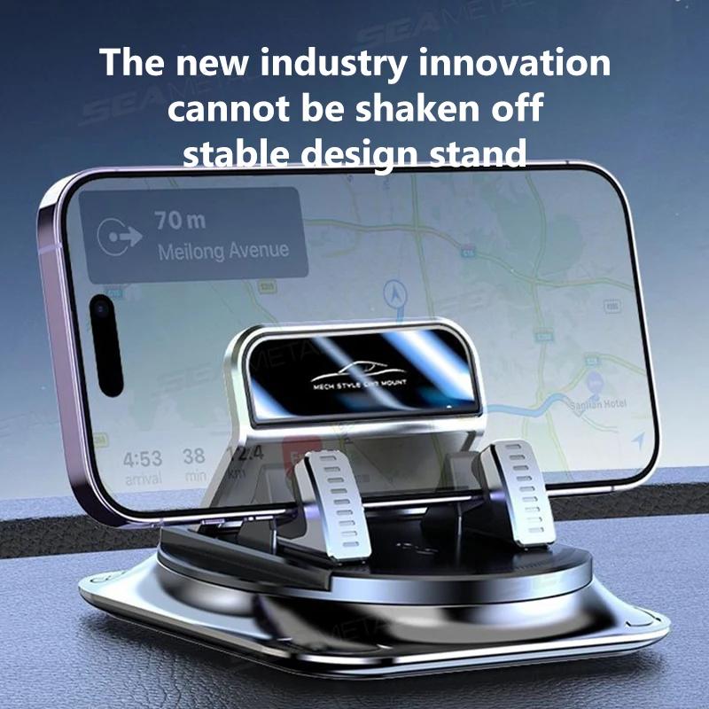 SEAMETAL – support de téléphone de voiture antidérapant en Silicone, support de téléphone pour tableau de bord, rotation libre à 360 degrés, support de navigation universel Head-Up