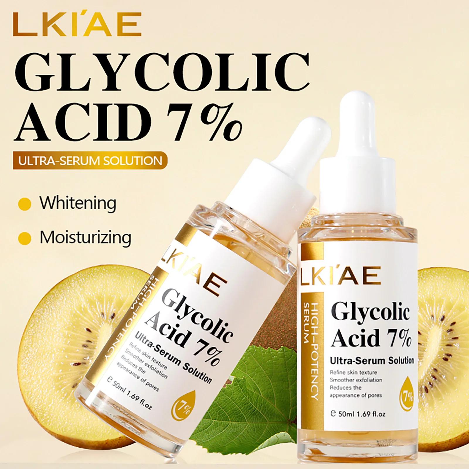 LKIAE Ensemble de soins pour la peau éclaircissant à l'acide glycolique