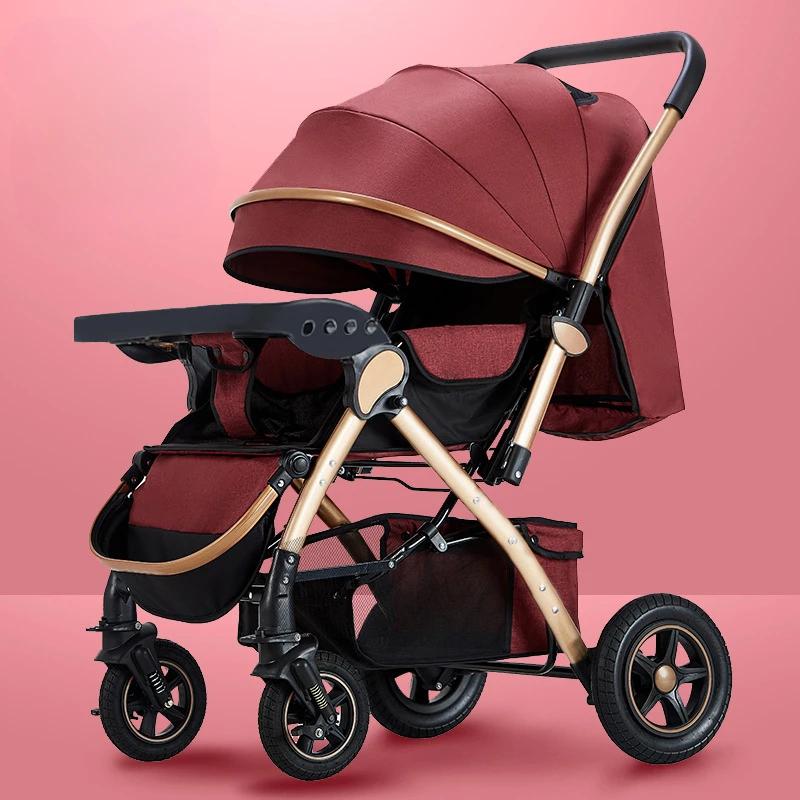 Poussettes à quatre roues High Landscape, Landau, Landau, Pliable, Lavable, Multifonctionnel, Baby Cheshire Age