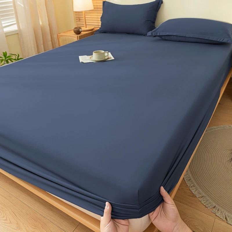 1 pièce de drap de lit mat de couleur unie