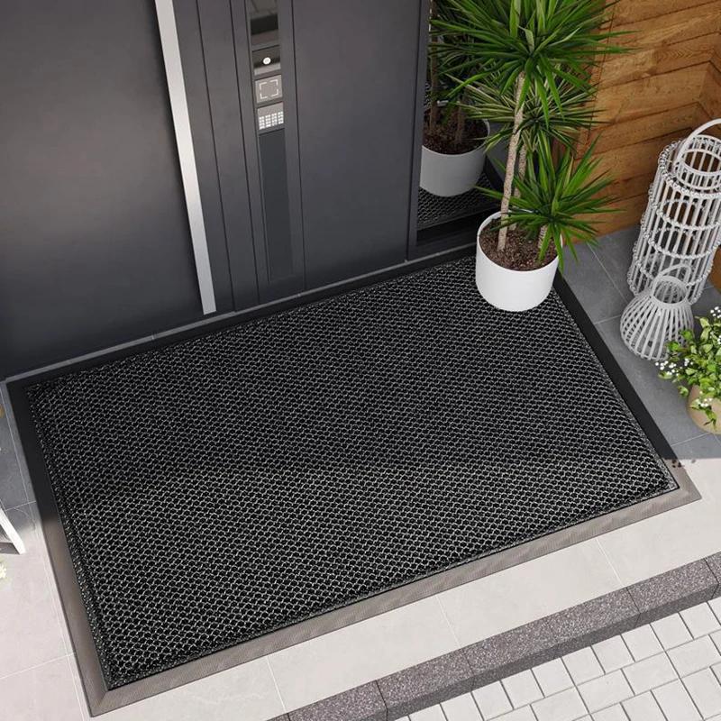Tapis d'entrée pour maison et villa, tapis élastique antidérapant, tapis résistant à la saleté, tapis facile à nettoyer