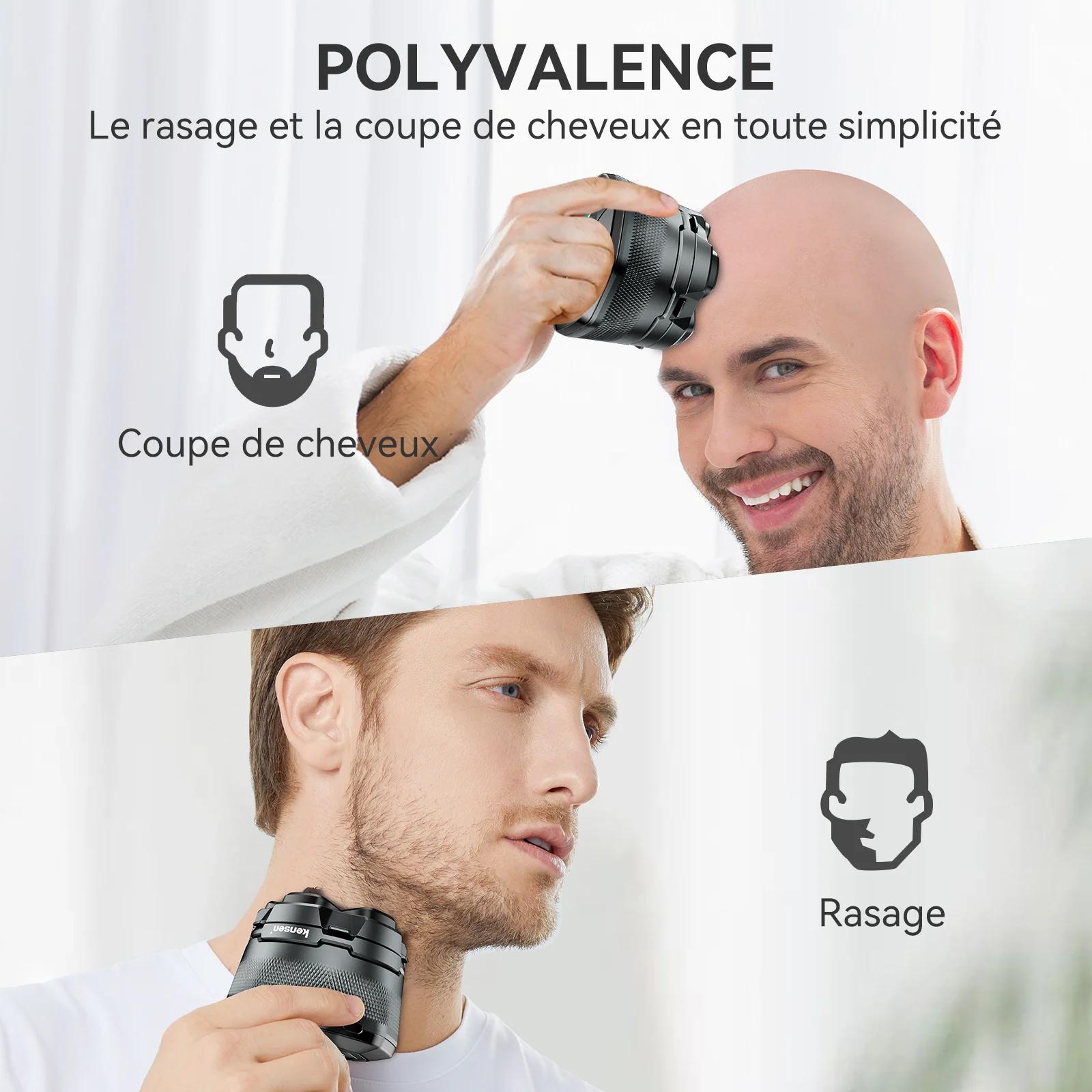 KENSEN 6D rasoir électrique flottant magnétique pour hommes tête humide/sèche