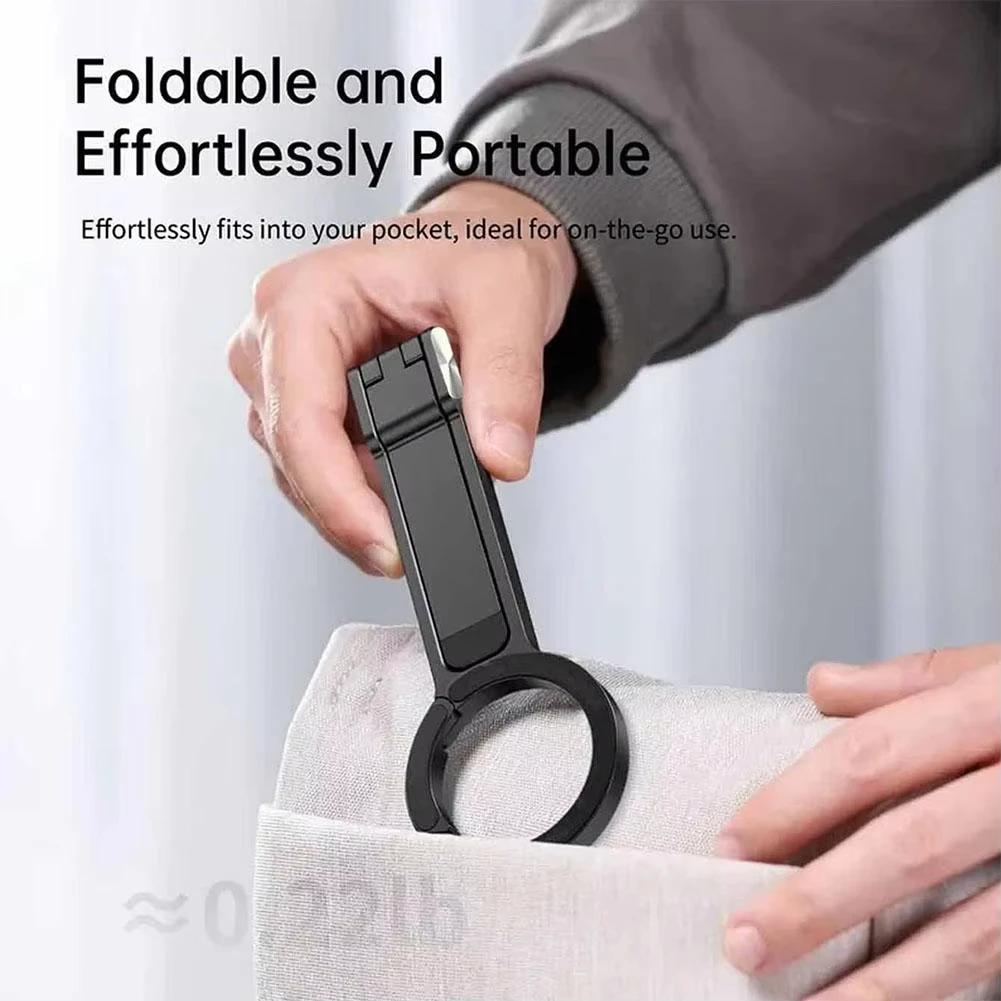 Trépied de téléphone pliable monté sur mousqueton pour iPhone 17 16 15