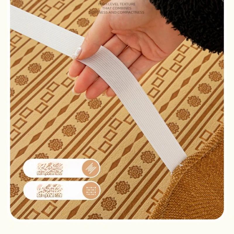 Housse de tête de lit et de cadre de lit en tissu chenille