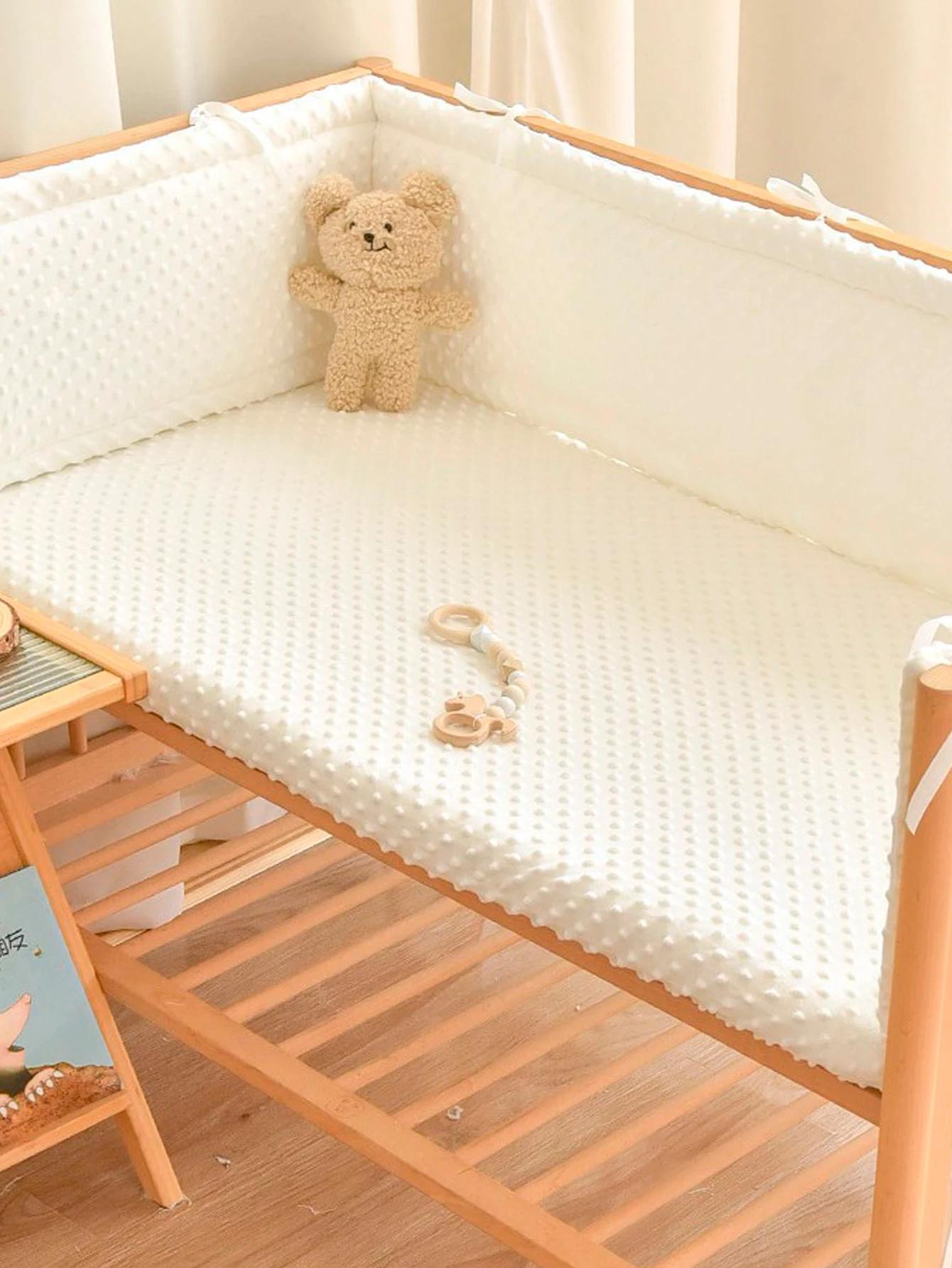 1 pièce de barrière de lit en peluche douce pour bébé, pare-chute anti-chute pour bébé et enfant avec polaire, barrière de protection pour lit d'enfant avec motif brodé animal, coussin pour bébé, plus
