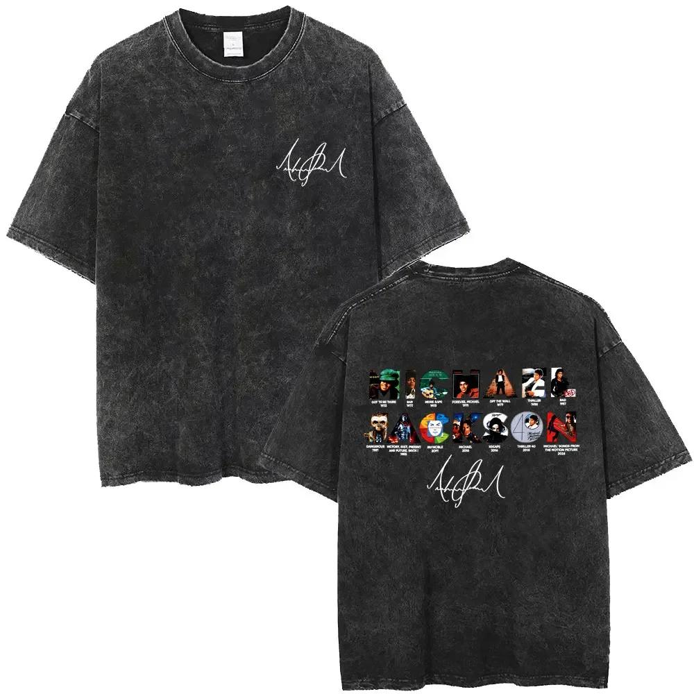Lavé Vintage Michael Jackson Thriller graphique T-shirt hommes femmes mode rétro gothique Rock