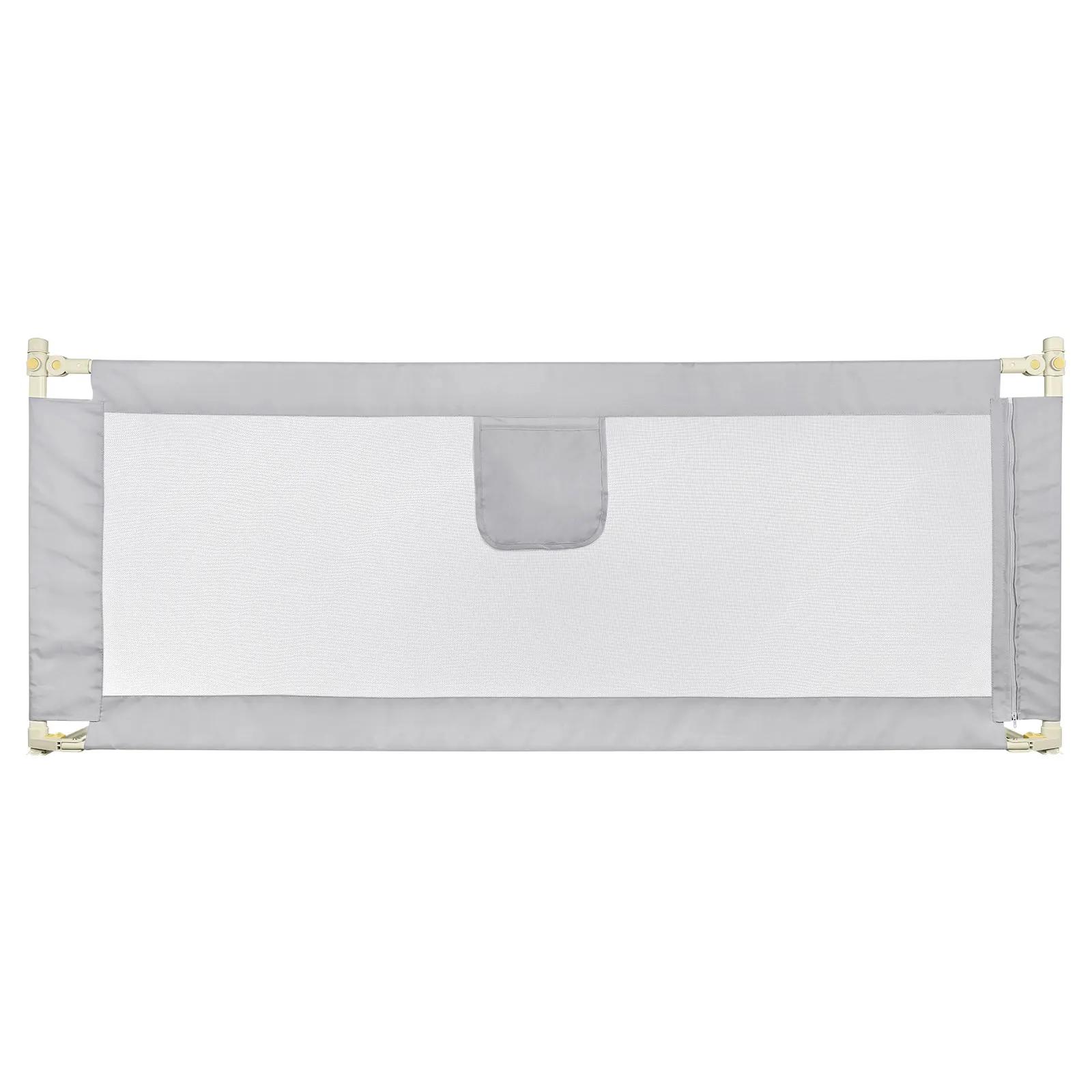 Barrière de Lit de Protection Anti-Chute Réglable en Hauteur de 70 à 100 cm pour Enfant Filet Aéré Stable et Facile à Mo
