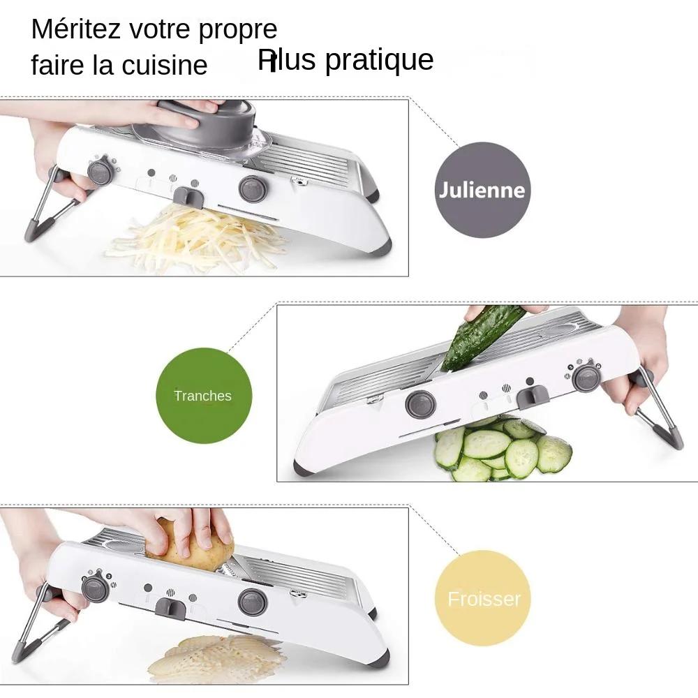 LMETJMA 18 Types réglable Mandoline trancheuse acier inoxydable légumes Julienner râpe oignon pomme de terre