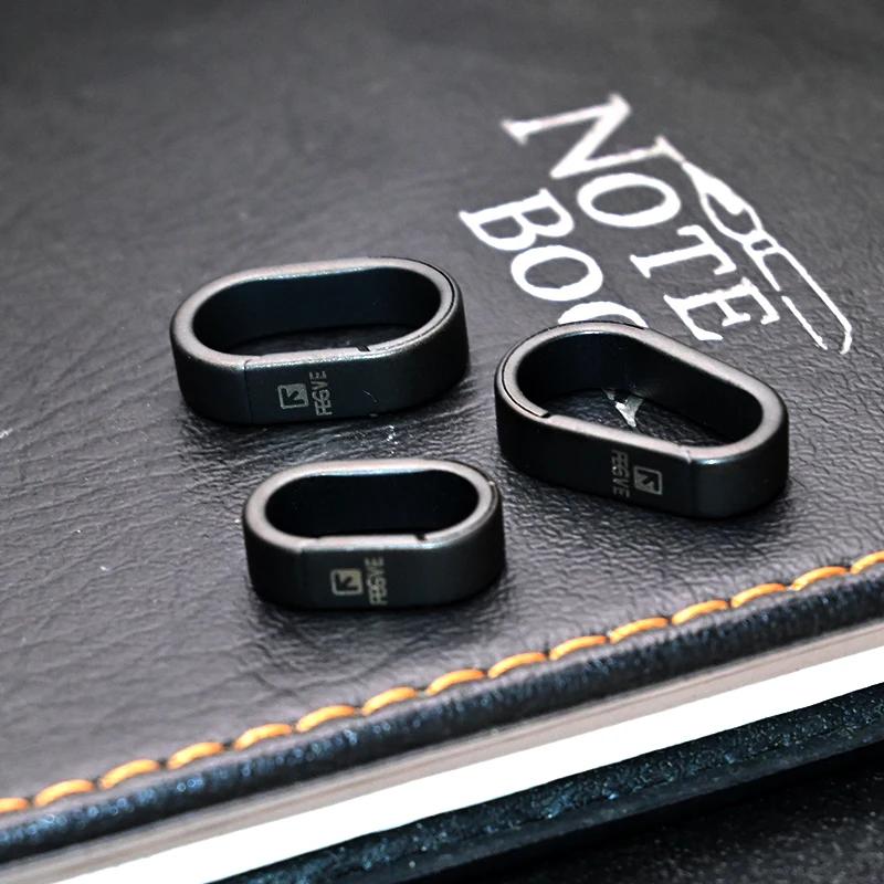 Porte-clés à dégagement rapide en alliage de titane avec revêtement PVD noir, pour clés de voiture, accessoires EDC, anneau de connecteur en métal Compact et Durable