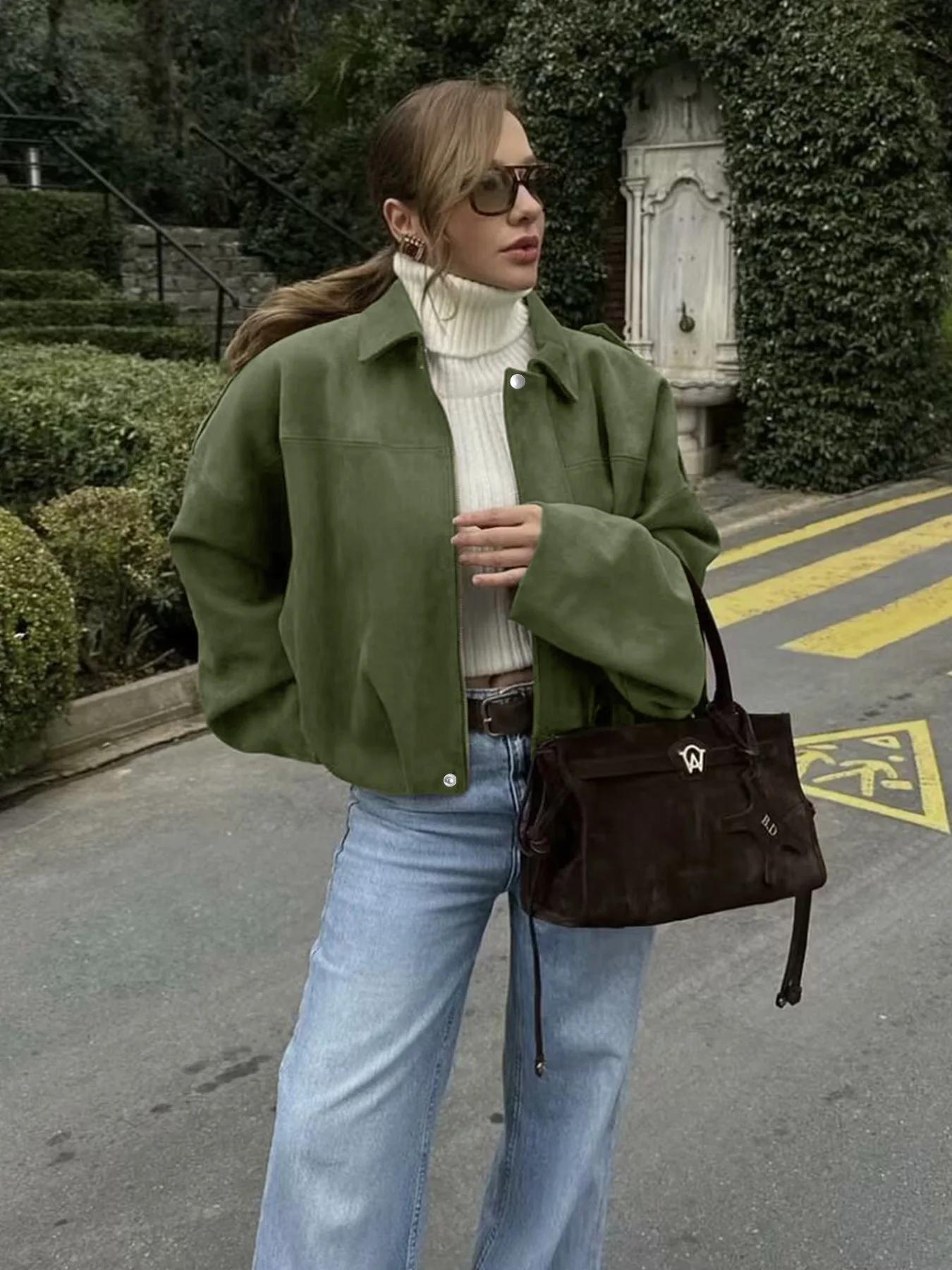 Blouson aviateur pour femme avec manches chauve-souris et fermeture éclair