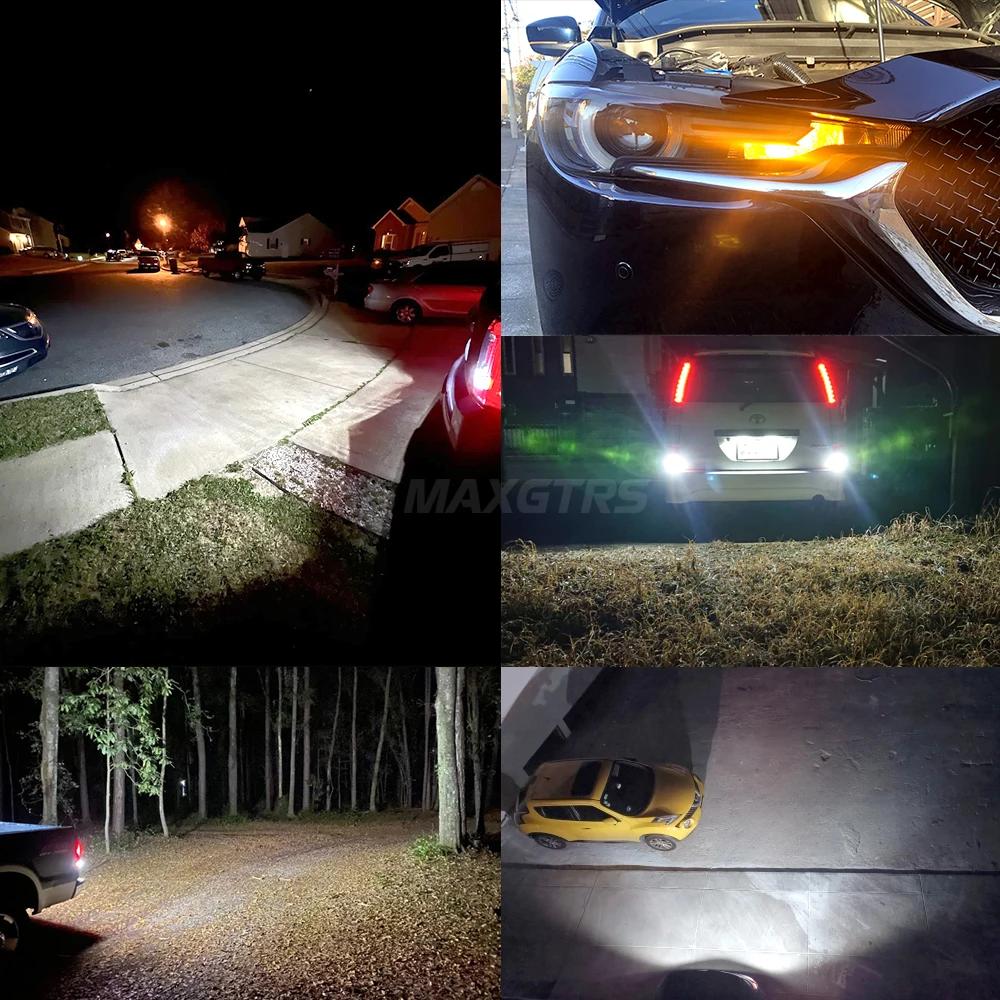 2x T20 Led W21W 7440 DRL tour inverse unique feu stop 3570 voiture Led ampoule 1156 BA15S P21W R5W Led feux de secours