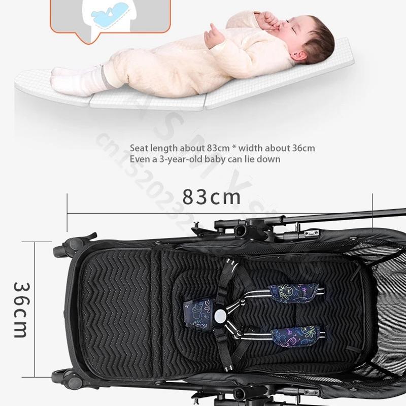 Poussette bébé/peut assis et s'allonger poussette légère bidirectionnelle peut être pliée/chariot de courses/poussette bébé 0-3 ans