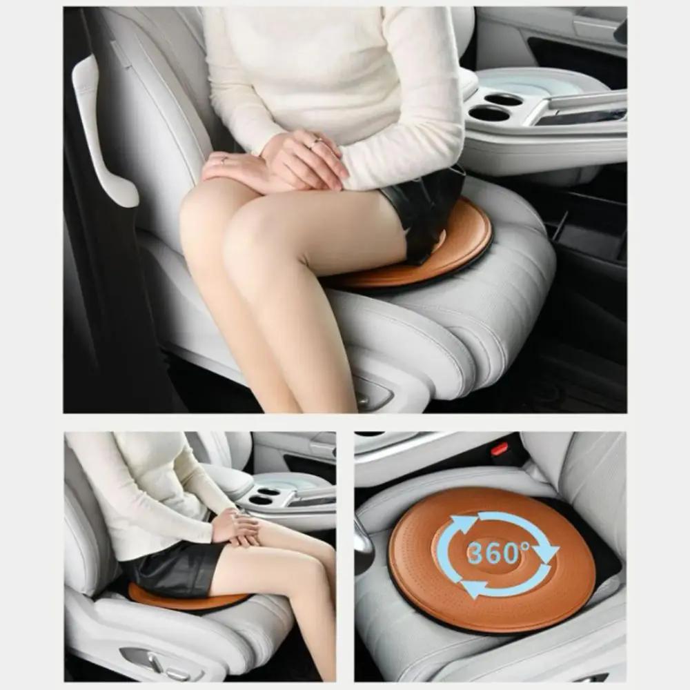 Coussin de siège de voiture rotatif à 360 degrés, tapis antidérapant, design perforé, aide à la mobilité pivotante, éponge multifonctionnelle