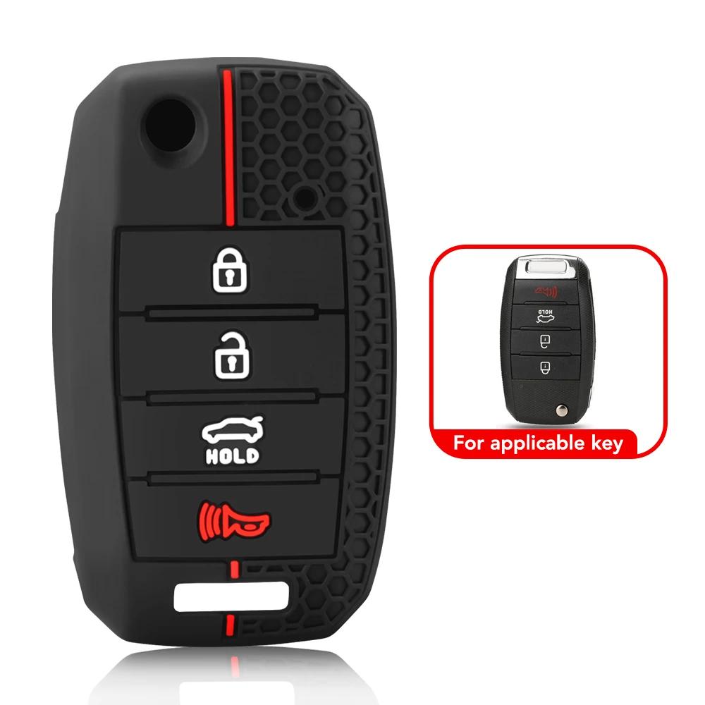 Coque de protection en Silicone pour clé de voiture, étui de protection pour KIA Ceed Picanto RIO 3 4 K2 K3 K4 K5 Sportege Optima Soul Sorento Forte Stinger Cerato 3
