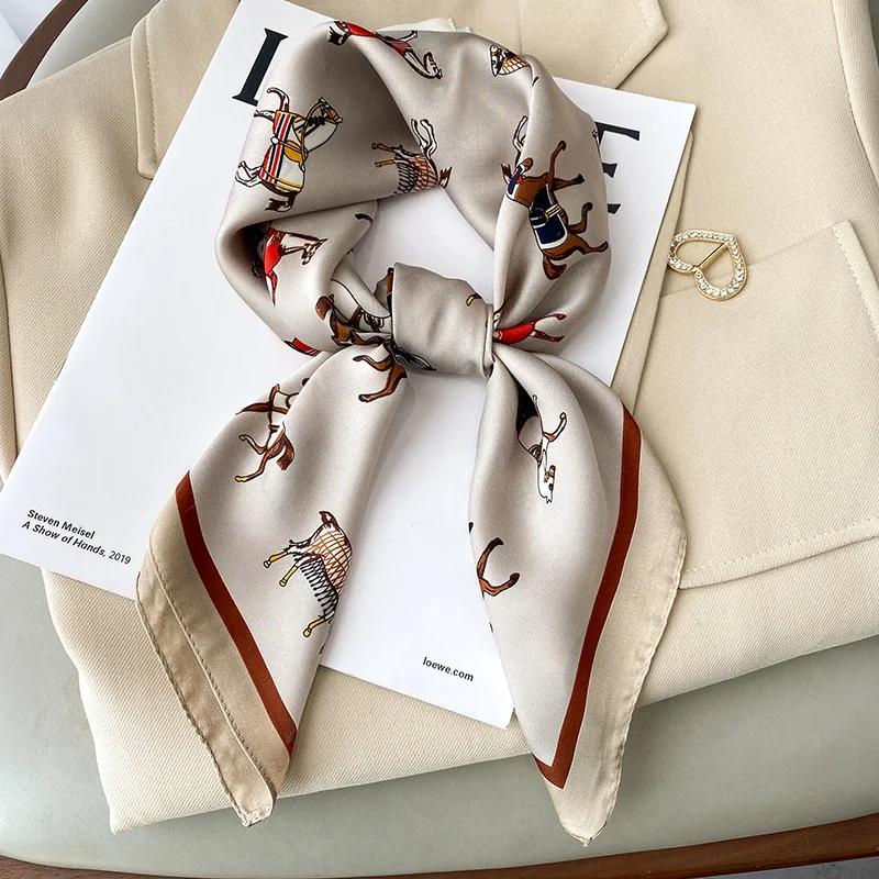 InjBag-Foulard Carré Imprimé pour Femme, Bandeau, Bandana, Grand Hijab, Nouvelle Collection d'Été