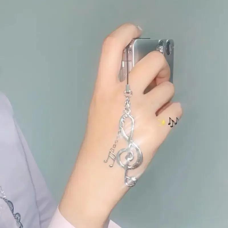 Vibrant clés anneau Musical Note Pendant Élégant Note musique élégante Accessoire Accessoire Mignon en alliage Charme P9yf