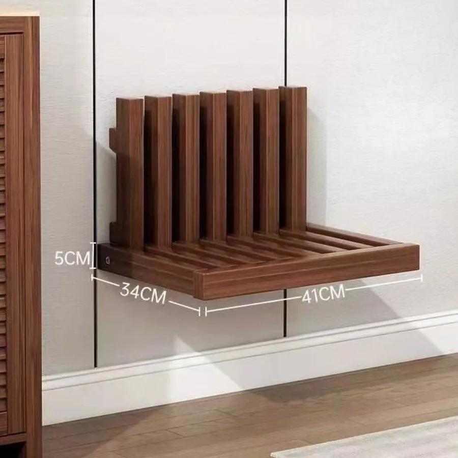 Sièges de douche montés au mur chaise murale pliable en bois banc