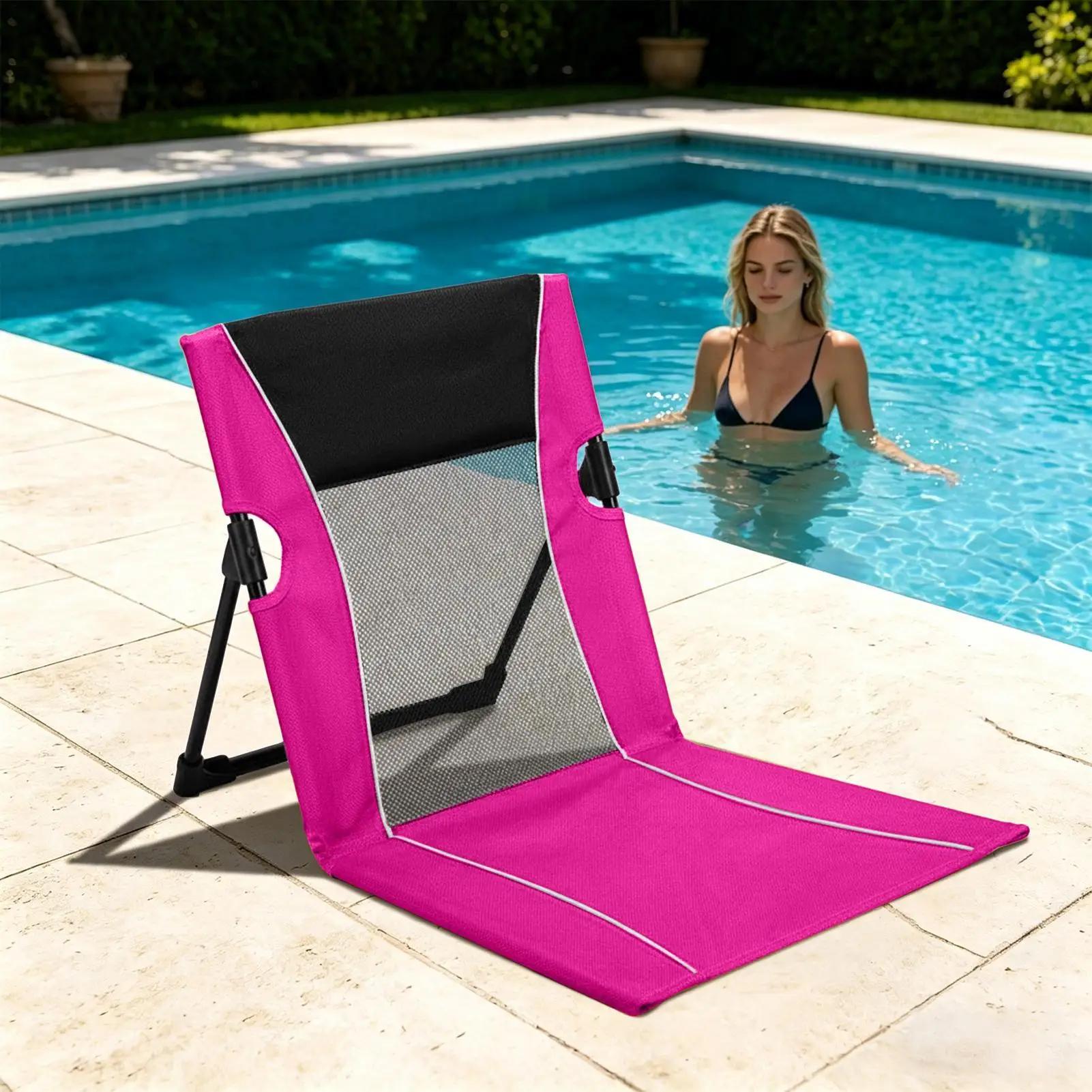 Chaise longue de plage pliable avec sac de transport pour piscine, idéale pour bronzer, voyager, camper et pique-niquer