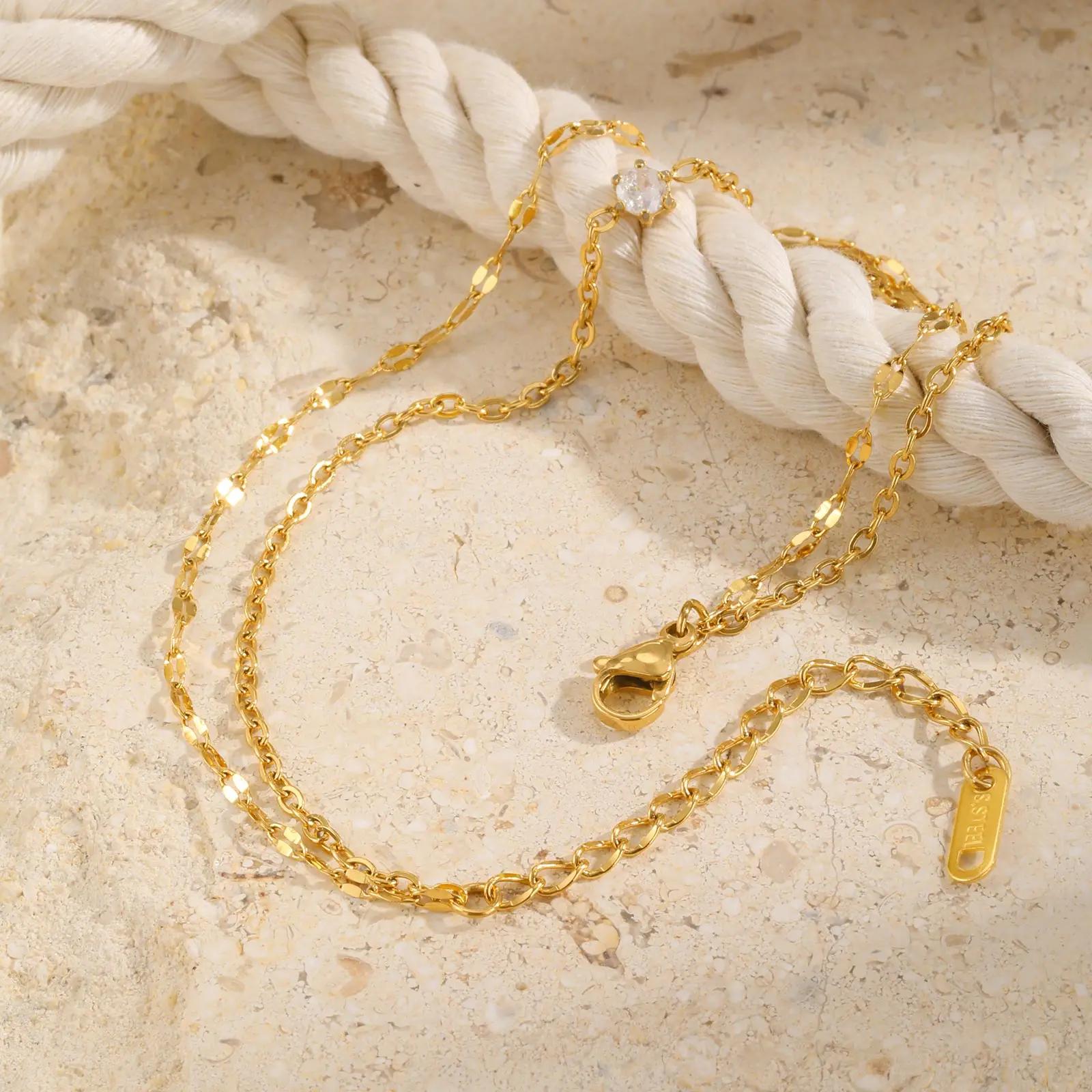 Bracelet de cheville superposé imperméable pour femmes