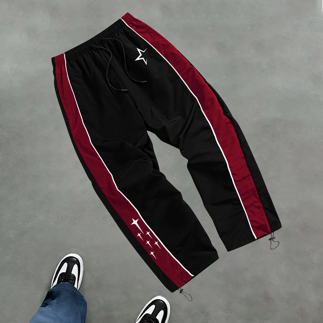 Pantalon de sport décontracté à imprimé étoiles pour hommes