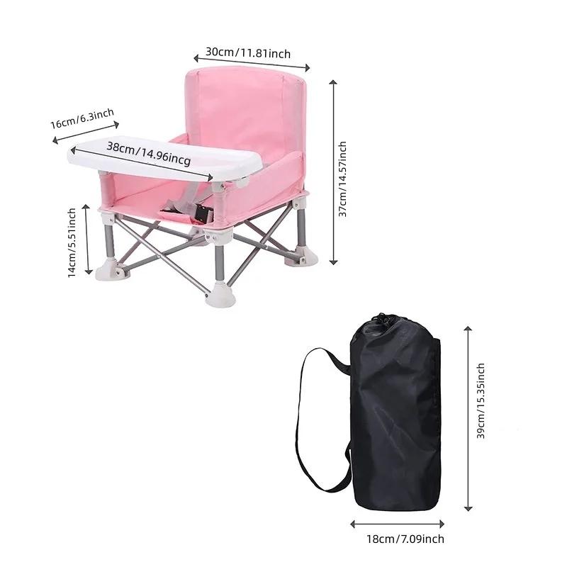 Chaise d'appoint portable pour bébé, chaise de salle à manger, chaise pliante de voyage, chaise d'alimentation pour enfants, siège de plage extérieur, fournitures de meubles pour bébé, nouveau