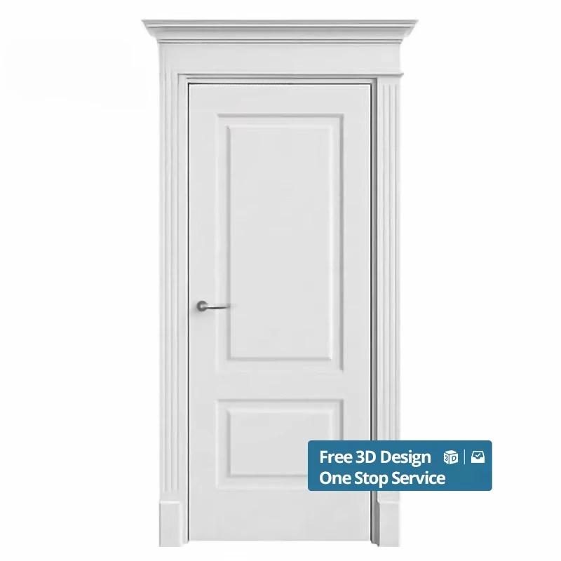 Conception de porte intérieure en bois massif de chambre à coucher de luxe 30X78